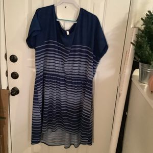 Blue striped dress